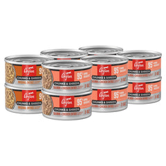ORIJEN boîte face montrant recettes Original et Salmon pour choix variés