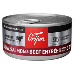 ORIJEN conserve ouverte montrant texture pâté appétente et hydratation