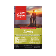 ORIJEN emballage avant Senior 4,5 lb montrant formulation WholePrey et bénéfice nutritionnel