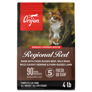 ORIJEN emballage Regional Red devant montrant recette riche en protéines