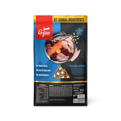 ORIJEN gros plan croquettes montrant texture et appétence pour chien