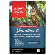 ORIJEN sac face avant montrant la recette et bénéfice nutritionnel élevé
