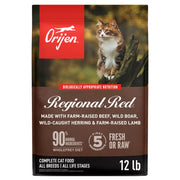 ORIJEN sac 12 lb Regional Red montrant emballage et étiquetage qualité