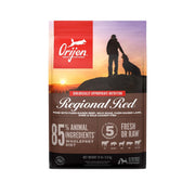 ORIJEN sac devant montrant la marque et la recette Regional Red pour nutrition riche