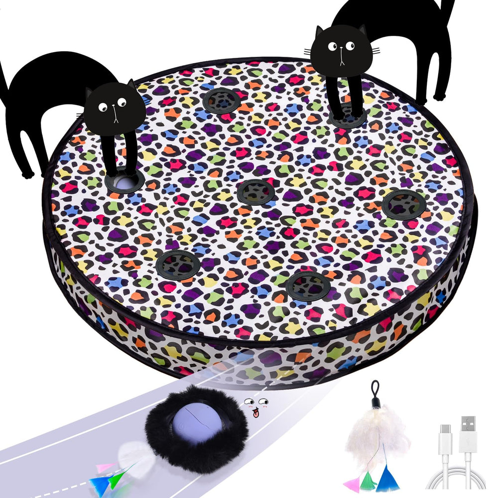 ORSDA tapis sept trous vue avant montrant l’ouverture et l’engagement du chat