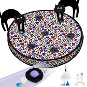 ORSDA tapis sept trous vue avant montrant l’ouverture et l’engagement du chat