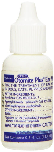 OTOMITE PLUS flacon avant montrant l'étiquette claire et l'avantage d'un dosage pratique