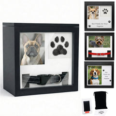 OtterPets urne face avant montrant le cadre photo et le rangement, hommage discret