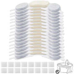 OUPUSES packaging face avant montrant 16 filtres et 16 éponges pour économie