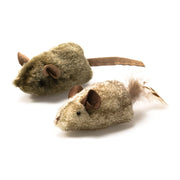 Our Pets emballage avant montrant le lot de deux souris, attire le chat pour plus d'activité