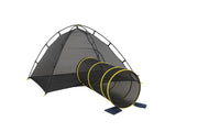 Outback Jack tente face avant montrant protection et ventilation