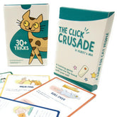 OutdoorBengal boîte du jeu montrant l'ensemble des cartes et l'accessoire clicker pour organiser l'entraînement