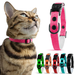 OutdoorBengal collier rose vu de face, style et sécurité visibles