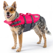Outward Hound vue face du gilet rose, flottabilité et confort
