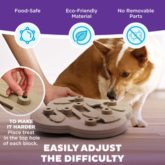 Outward Hound volet pivotant ouvert montrant l'espace pour croquettes et friandises