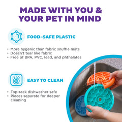 Outward Hound gros plan sur rainures facilitant adhérence des aliments