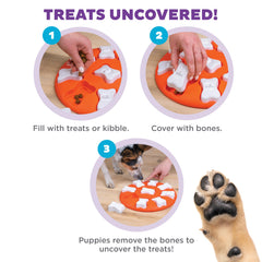 Outward Hound compartiments ouverts révélant emplacements de friandises pratiques