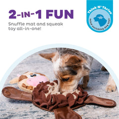 Outward Hound gros plan tissu Snuffle Palz montrant texture douce stimulante