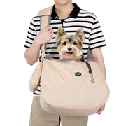 Ownpets vue avant du sling montrant l’ouverture et la forme confortable