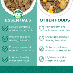 Oxbow étiquette ingrédients lisible avec avantages nutritionnels et contrôle qualité