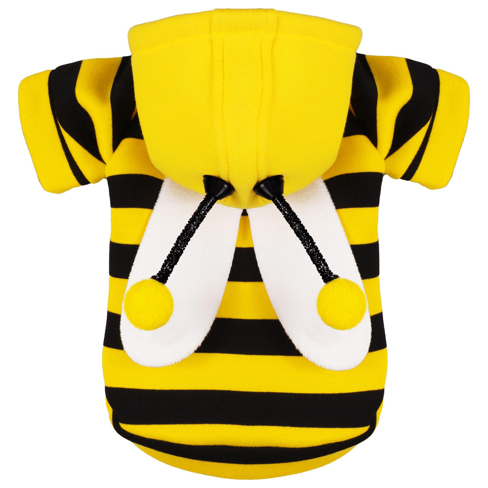 Paiaite costume abeille vue de face montrant design noir et jaune et confort