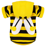 Paiaite costume abeille vue de face montrant design noir et jaune et confort