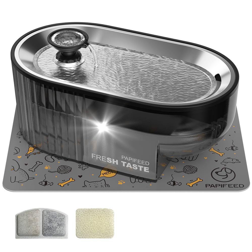 PAPIFEED fontaine face avant montrant design compact et entretien facile