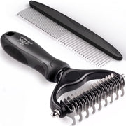 Pat Your Pet brosse double-face montrant l'ensemble et bénéfice gain de toilettage