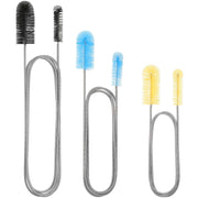 Patelai ensemble 3 brosses double tête montrant tailles et couleurs utiles