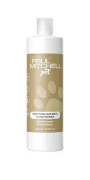 Paul Mitchell Pet étiquette de la bouteille montrant la formule apaisante