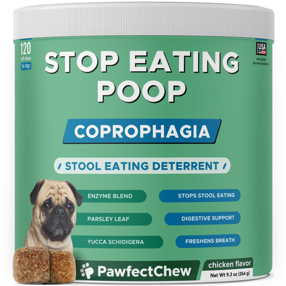 PAWFECTCHEW emballage avant montrant l'étiquette et bénéfice hygiène