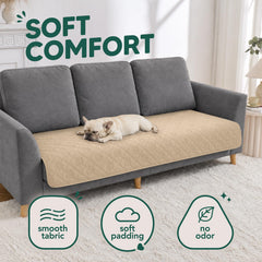 PAWFINITY sur canapé avec chien facilite essuyage et confort