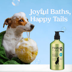 Paw Fume bouteille et étiquette lisible montrant usage et bénéfices
