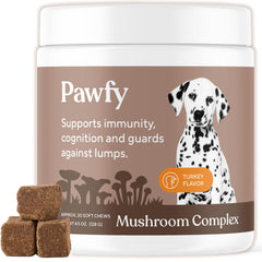 Pawfy boîte devant montrant 30 chews et design pratique