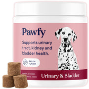 Pawfy emballage avant montrant le produit et bénéfice confort urinaire