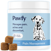 Pawfy emballage face montrant la formule oméga‑3 pour mobilité