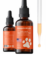 PAWPRINT Lab flacon avant montrant l'étiquette et l'usage simple