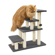 Pawque emballage avant montrant escaliers et griffoir, utile pour choisir