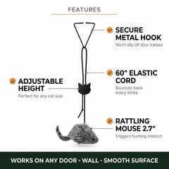 Paws Power gros plan de la souris plumeuse, matière réaliste pour éveiller l'instinct