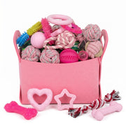PawsAion face avant du coffret montrant tous les 20 jouets pour organisation