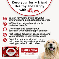 PawsFurUs lingette sortie du paquet montrant ouverture facile et humidité idéale
