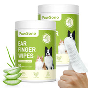 PawSono emballage avant montrant le paquet de 100 lingettes, pratique pour le rangement