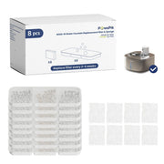 PawsPik emballage avant montrant pack de 8 filtres, facilite réassort