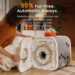 Chat utilisant PawSwing Neo réduit naturellement la perte de poils