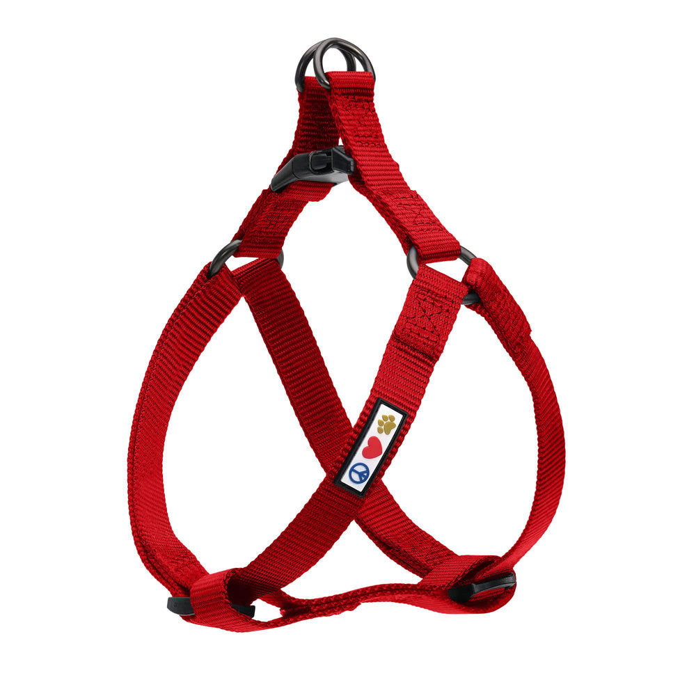 Pawtitas harnais gilet rouge vue avant pour confort et sécurité