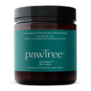 pawTree emballage pawTree Chillax face avant montrant la boîte et bénéfice calme