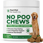 PawVital flacon de 120 croquettes anti-coprophagie pour usage quotidien bénéfice hygiène