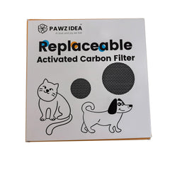 PAWZIDEA filtre posé à côté d'une règle pour comparaison taille claire