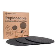 PAWZIDEA trois filtres de face montrant compatibilité pratique