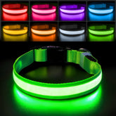 PcEoTllar collier lumineux vert vue avant, visibilité améliorée